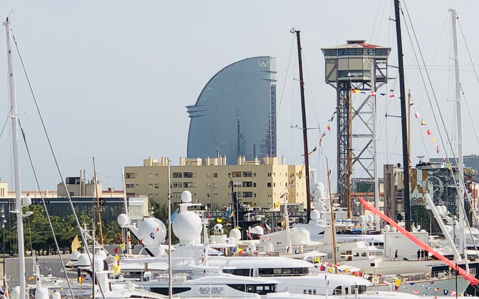 The W Hotel in the distance