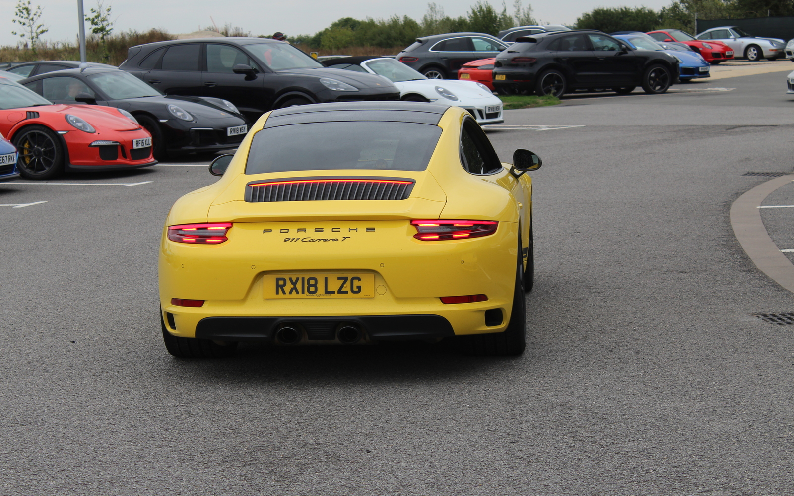 Driving out to the track...