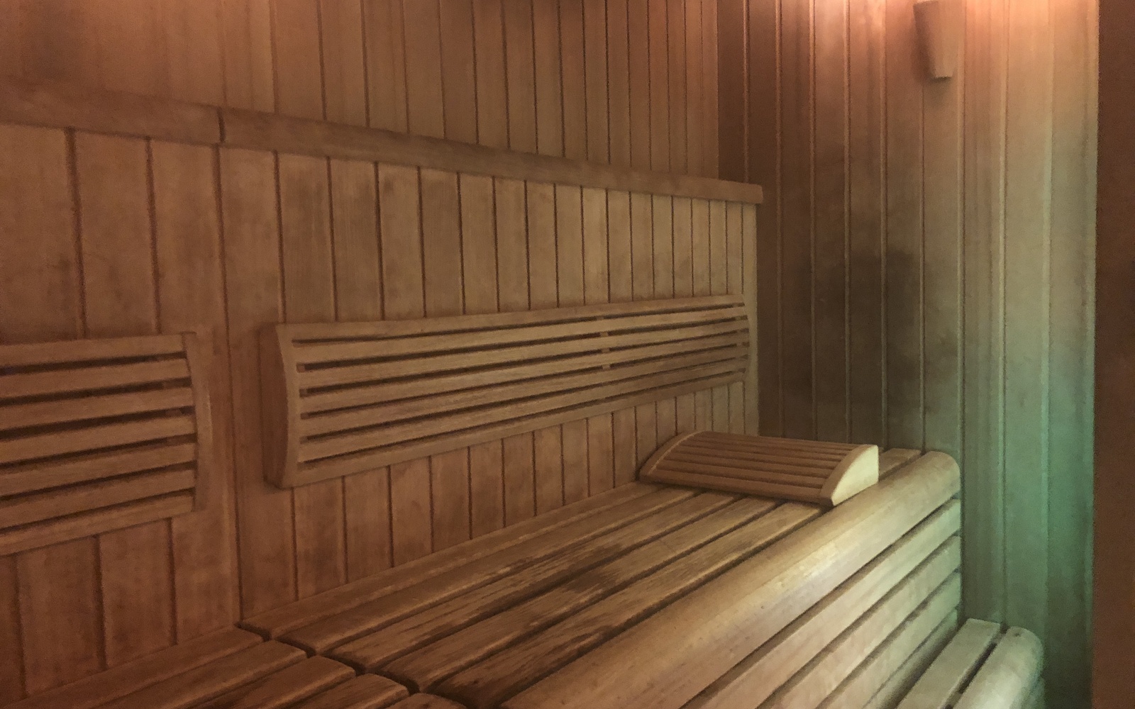 The sauna room 