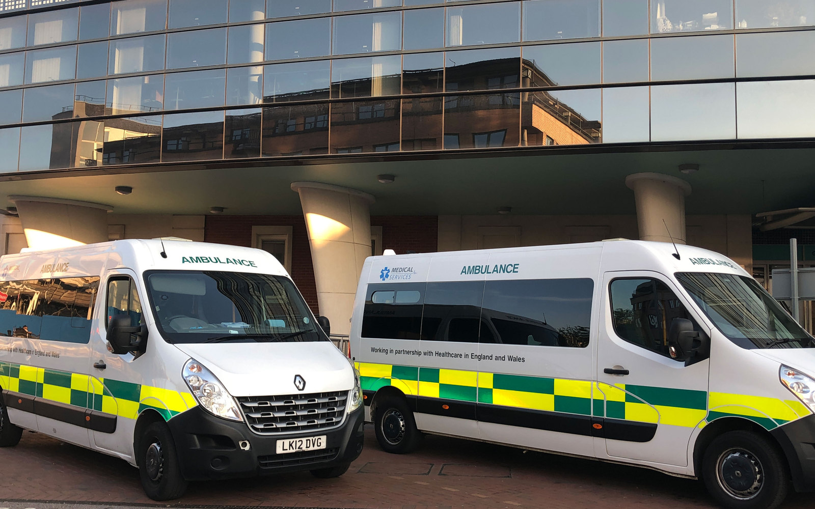 The waiting ambulances